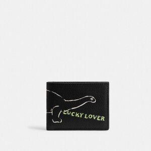 Coach Slim Billfold Wallet With Sketch Print